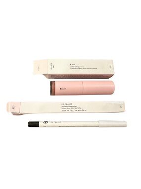 Glossier G Suit Lip Crème LANE and 
No. 1 Pencil Eyeliner INK